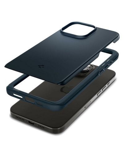 Калъф Spigen - Thin Fit, iPhone 15 Pro Max, Metal Slate - 2