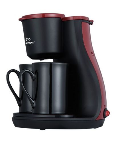 Кафемашина с чаши Elekom - EK-6621R, 450W, 0.240l, черна/червена - 1