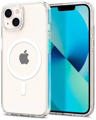 Калъф Spigen - Ultra Hybrid Mag, iPhone 14/13, бял/прозрачен - 8