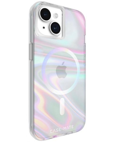 Калъф Case-Mate - Soap Bubble MagSafe, iPhone 15, многоцветен - 2