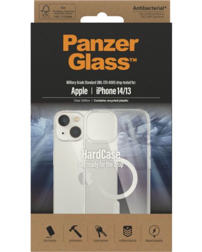 Калъф PanzerGlass - HardCase MagSafe, iPhone 14/13, прозрачен - 2
