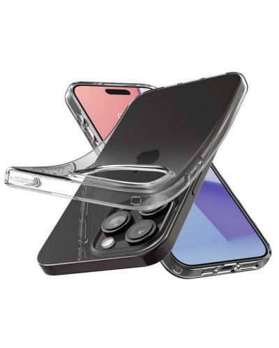 Калъф Spigen - Liquid Crystal, iPhone 15 Pro, Crystal Clear - 3