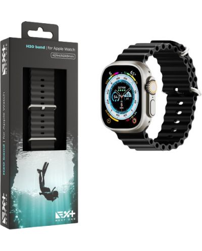 Каишка Next One - H2O, Apple Watch, 45/49 mm, черна - 3