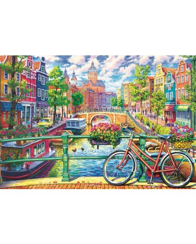 Пъзел Trefl от 1500 части - Канал в Амстердам - 1