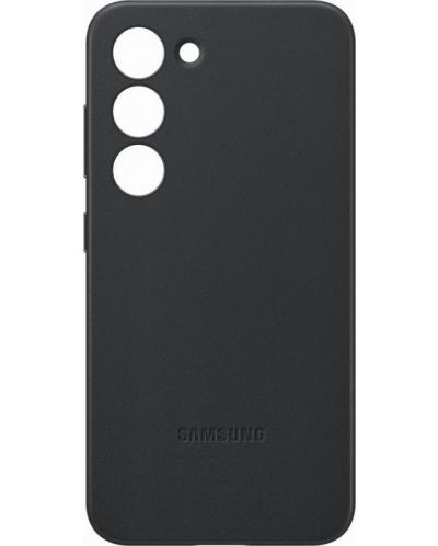 Калъф Samsung - Leather, Galaxy S23 Plus, черен - 2