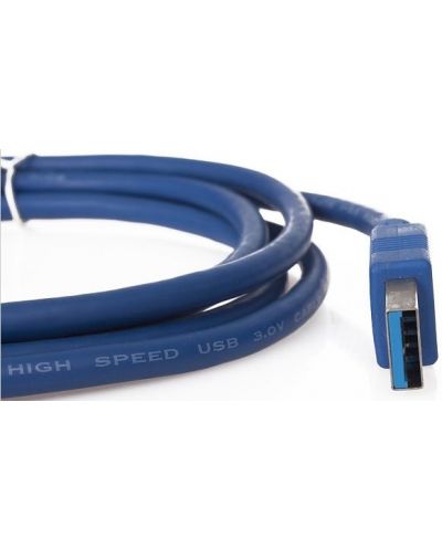 Кабел VCom - CU302, USB-A/USB-A, 1.5 m, син - 2