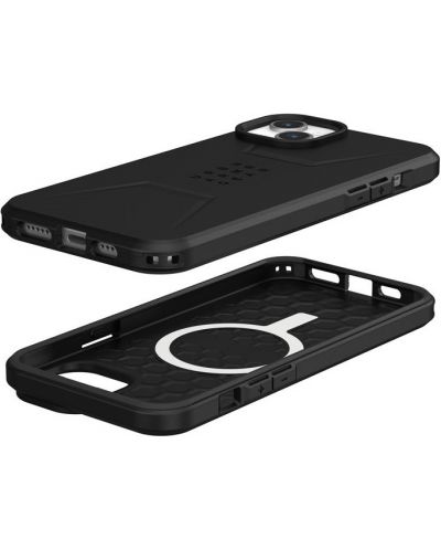 Калъф UAG - Civilian MagSafe, iPhone 15 Plus, черен - 7