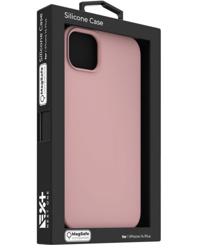 Калъф Next One - Silicon MagSafe, iPhone 14 Plus, розов - 8