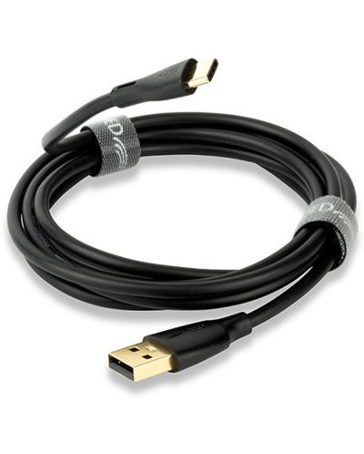 Кабел QED - Connect QE8187, USB-C/USB-A, 1.5m, черен - 1