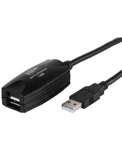 Кабел Vivanco - 45282, USB-A/USB-A, 5 m, черен - 1