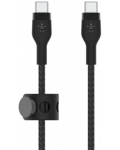 Кабел Belkin - Boost Charge, USB-C/USB-C, Braided silicone, 2 m, черен - 2