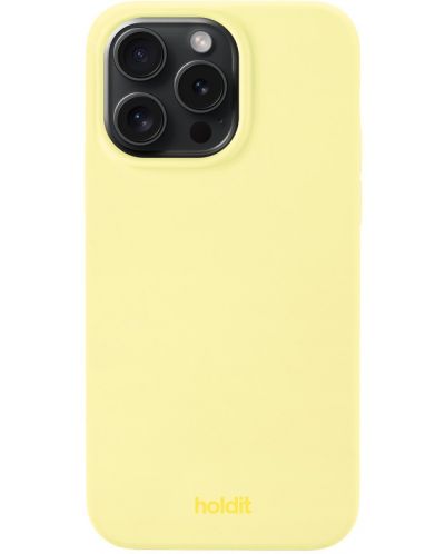 Калъф Holdit - Silicone, iPhone 15 Pro Max, Lemonade - 1