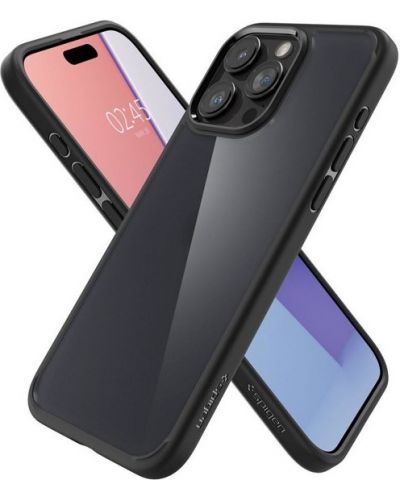 Калъф Spigen - Ultra Hybrid, iPhone 15 Pro, Frost Black - 3