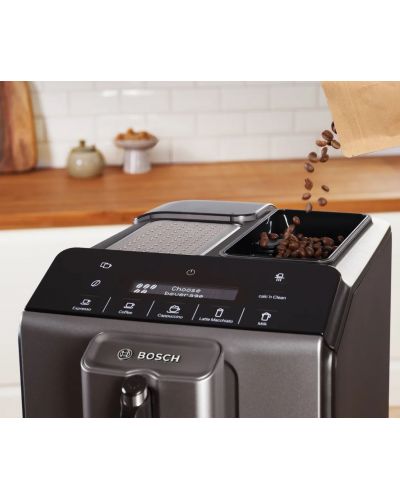 Kафеавтомат Bosch - TIE20504, 15 bar, 1.4 l, черен/сив - 5
