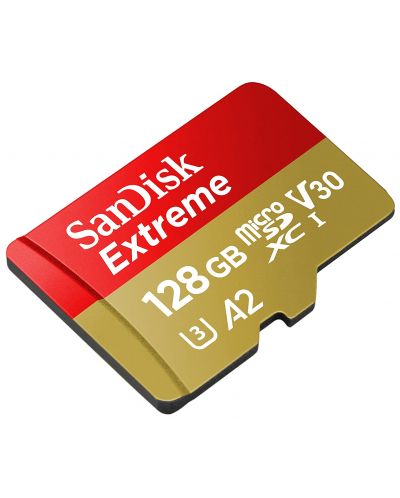 Карта памет SanDisk - Extreme, 128GB, microSDXC, UHS-I + адаптер - 3
