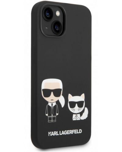 Калъф Karl Lagerfeld - K and C Liquid, iPhone 14 Plus, черен - 3