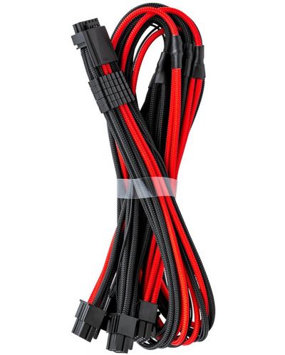 Кабел CableMod - Pro ModMesh 12VHPWR, 16-Pin/4x 8-Pin, черен/червен - 2