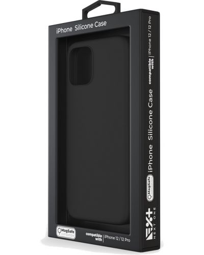 Калъф Next One - Silicon MagSafe, iPhone 12/12 Pro, черен - 5