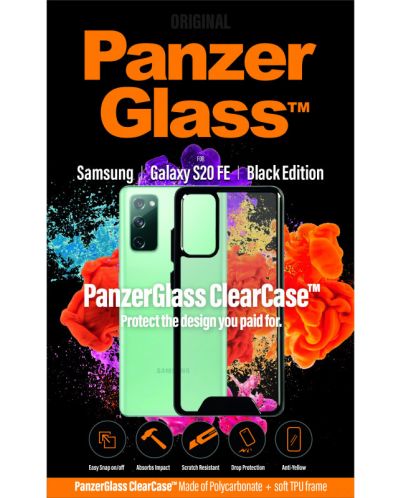 Калъф PanzerGlass - ClearCase, Galaxy S20 FE, прозрачен/черен - 2