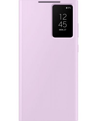 Калъф Samsung - Clear View, Galaxy S23 Ultra, лилав - 1