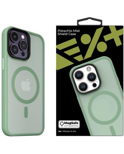 Калъф Next One - Pistachio Mist Shield MagSafe, iPhone 14 Pro, зелен - 1