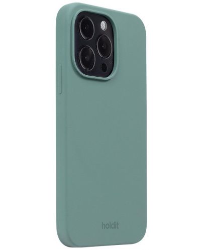Калъф Holdit - Silicone, iPhone 15 Pro, Moss Green - 2