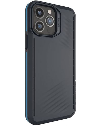 Калъф Gear4 - Vancouver Snap, iPhone 13 Pro Max, черен/син - 1