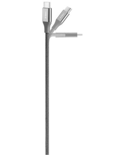 Кабел ttec - AlumiCable, Fast Charge, USB-C/USB-C, 2 m, 65W, сив - 3