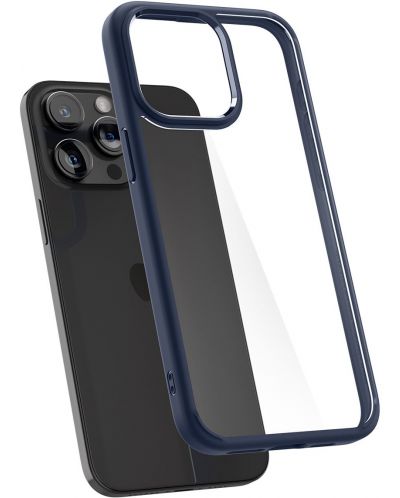 Калъф Spigen - Ultra Hybrid, iPhone 15 Pro Max, Navy Blue - 3