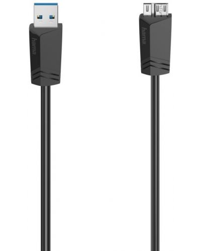 Кабел Hama - 200627, USB-A/Micro USB, 1.5 m, черен - 1