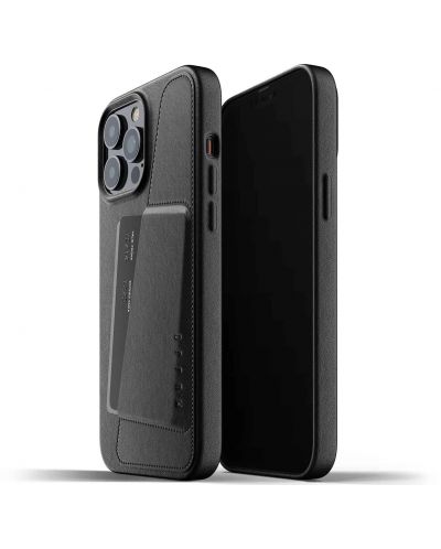 Калъф Mujjo - Full Leather Wallet, iPhone 13 Pro Max, черен - 3