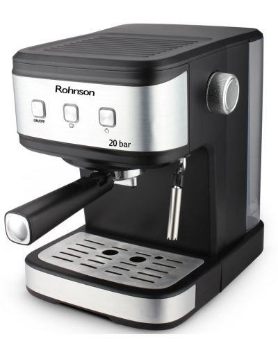 Кафемашина Rohnson - R-987, 20 bar, 1.5 l, черна/сребриста - 3