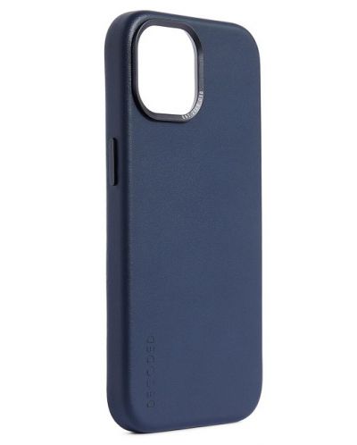 Калъф Decoded - Leather, iPhone 15 Plus, син - 2