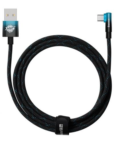 Кабел Baseus - MVP 2, USB-A/USB-C, 2 m, черен/син - 1
