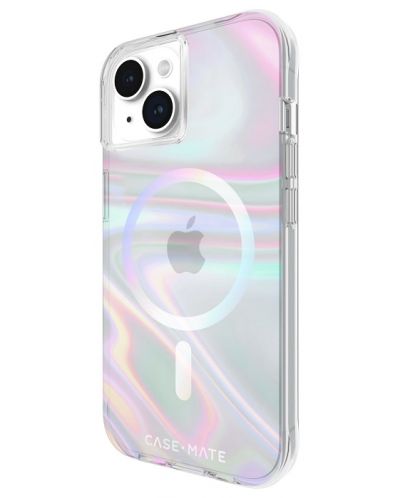 Калъф Case-Mate - Soap Bubble MagSafe, iPhone 15, многоцветен - 3