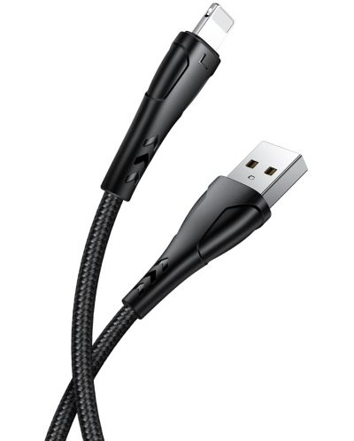 Кабел Xmart - Mamba, USB-A/Lightning, 1.2 m, черен - 2