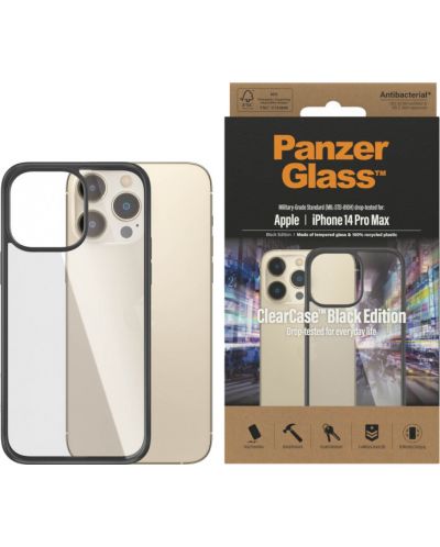Калъф PanzerGlass - ClearCase, iPhone 14 Pro Max, черен - 1