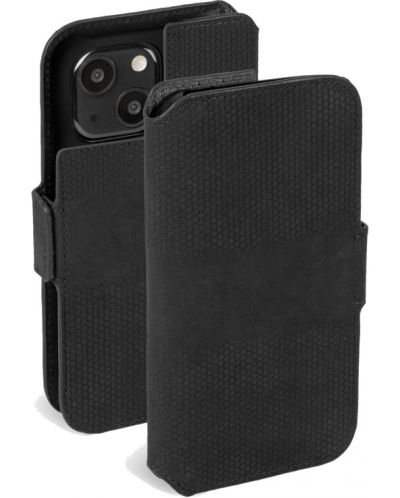 Калъф Krusell - Leather Wallet, iPhone 13 mini, черен - 1
