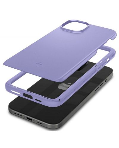 Калъф Spigen - Thin Fit, iPhone 15, Iris Purple - 2
