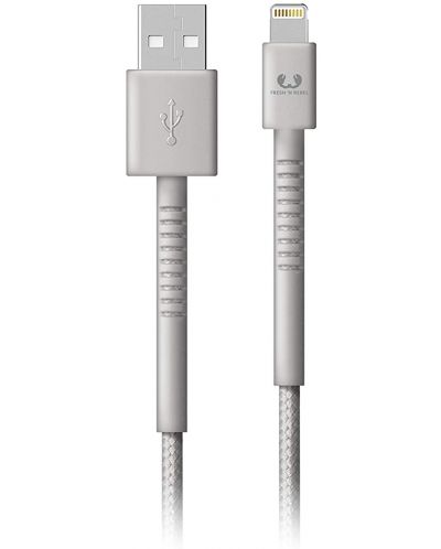 Кабел Fresh N Rebel - USB-A/Lightning, 1.5 m, светлосив - 1