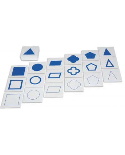 Карти Acool Toy - С геометрични фигури за Монтесори геометричен шкаф - 1