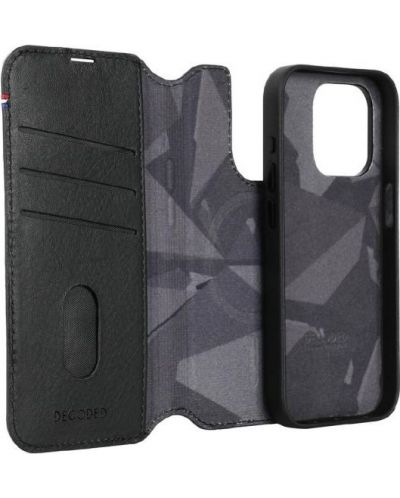 Калъф Decoded - Leather Detachable Wallet, iPhone 15 Pro, черен - 5