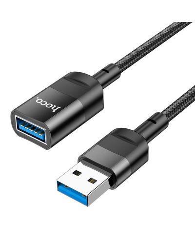 Кабел Hoco - U107, USB-A/USB-A, 1.2 m, черен - 1