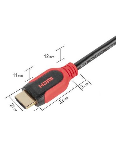 Кабел Vivanco - 42955, HDMI/HDMI с Ethernet, 1.5m, червен/черен - 3