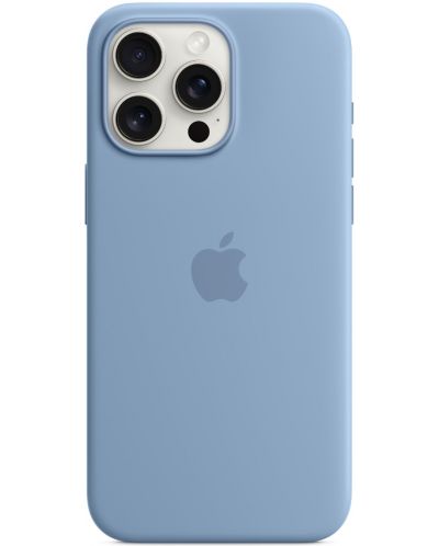 Калъф Apple - Silicone MagSafe, iPhone 15 Pro Max, Winter Blue - 3