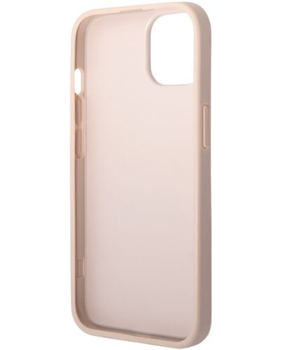 Калъф Guess - PU 4G Metal Logo, iPhone 15, розов - 3