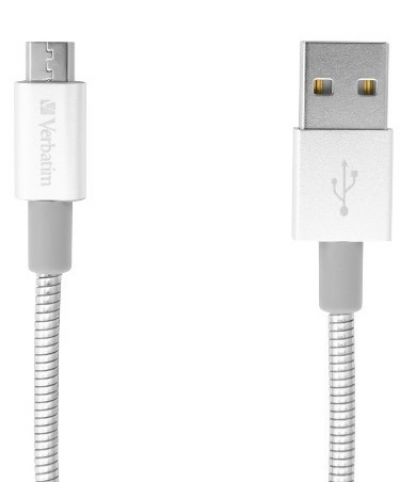 Кабел Verbatim - Sync & Charge, Micro USB/USB-A, 1 m, сребрист - 2