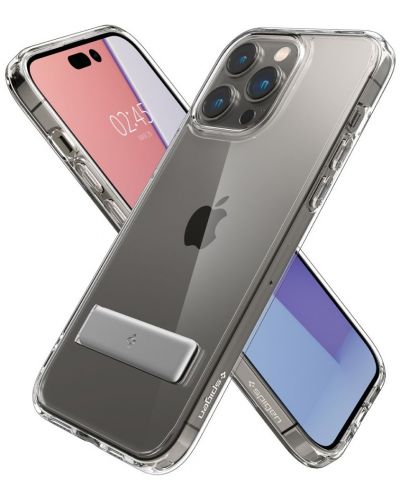 Калъф Spigen - Ultra Hybrid S, iPhone 14 Pro Max, прозрачен - 5