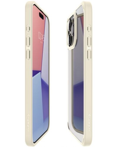Калъф Spigen - Ultra Hybrid, iPhone 15 Pro, Sand Beige - 6
