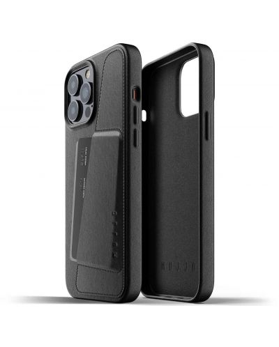 Калъф Mujjo - Full Leather Wallet, iPhone 13 Pro Max, черен - 1